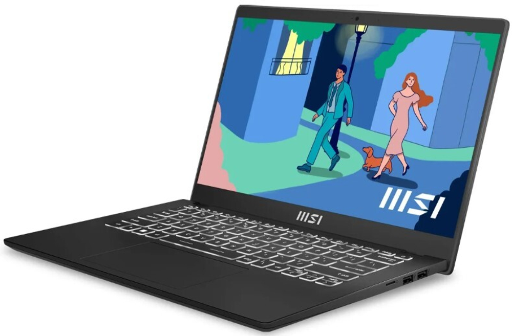 Ноутбук  MSI Modern 14 C7M-238RU 14 ", Ryzen 5, 8 Гб RAM, 512 Гб SSD, Iris Xe Graphics, Черный