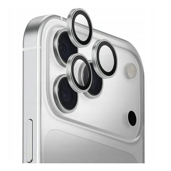 Защитное стекло для камеры Uniq OPTIX Camera Lens AluGuard для iPhone 17 Pro/17 Pro Max (IP6.3P-6.9P(2025)-ALENSSIL) Sterling Silver