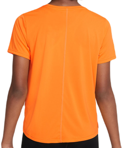 Футболка для девочки теннисная Nike Dri-Fit One Short Sleeve Top GX - vivid orange/white