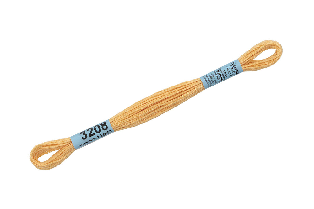Мулине  "Gamma", 100% хлопок, 8 м, №3208