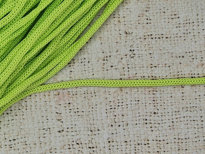 Шнур полипропиленовый вязаный 5 мм, салатовый