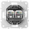 Donel механизм розетки RJ45 + RJ45 (двойная) cat.5/ClassE-8/8, серия DB