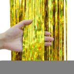 Занавес Дождик Электрик, Золото, Голография, 100*200 см, 1 шт.