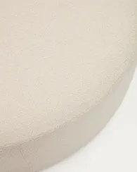 Kaeli Пуф для ног со съемным чехлом из экрю букле Ø 120