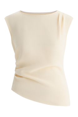 Топ из ацетата с драпировкой