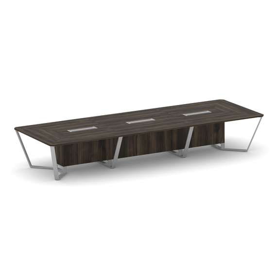 Steel Meet Стол переговорный прямоугольный KD-PR.B.SP-16 Дуб Мали/Металл Серый 4800*1600*750