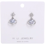 Серьги из гиппоалергенного металла «ПАЛУМНА», звезды, цвет золото и серебро, 2*1,5см