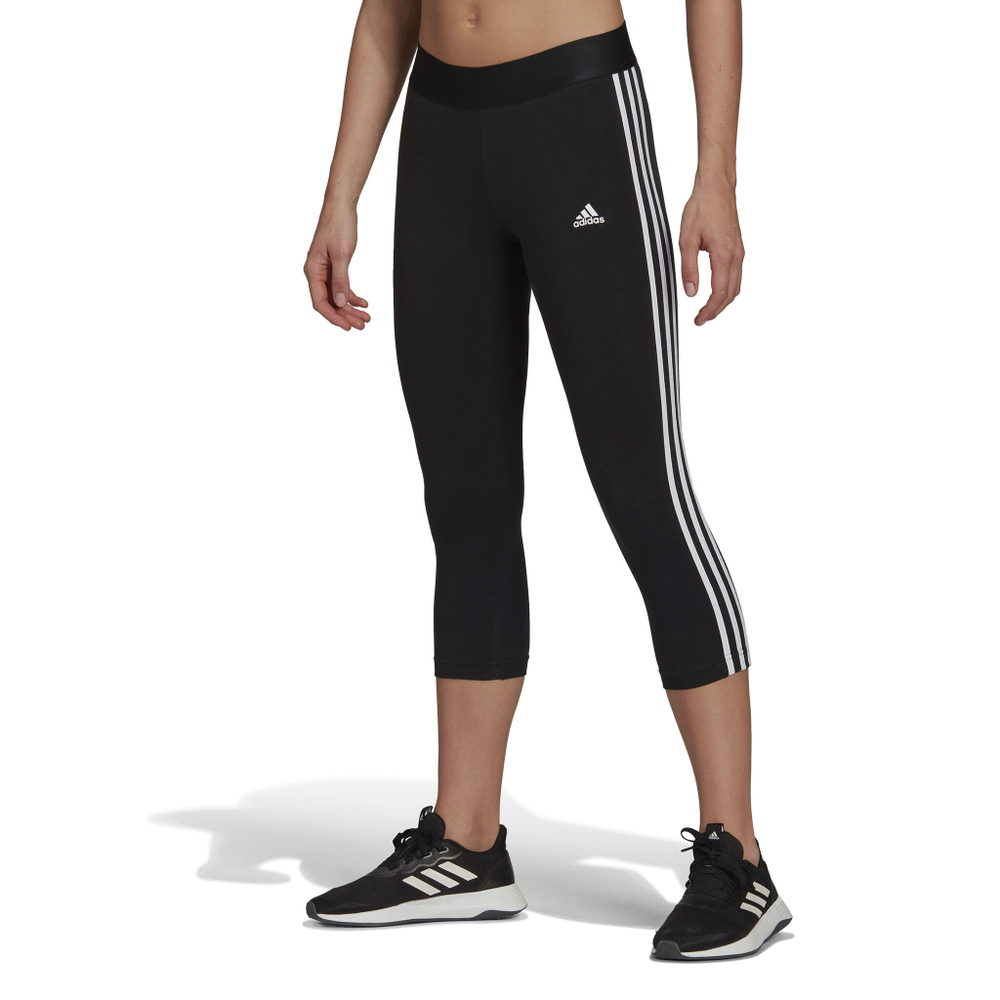 Женские теннисные брюки adidas 3 Stripes 34 Tight Women - Black, White