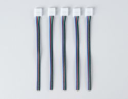 Ambrella Соединитель гибкий односторонний для светодиодной ленты 5050 12/24V (4 конт.) 150 мм GS7251 (5шт) LED Strip GS7251