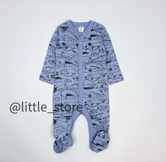 Слип хлопковый "Быстрые машинки" серо-голубой