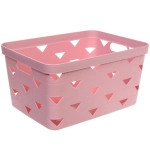 Корзина для хранения «ЭНИГАРТ», цвет пудровая роза, 34*24.6*17.8см