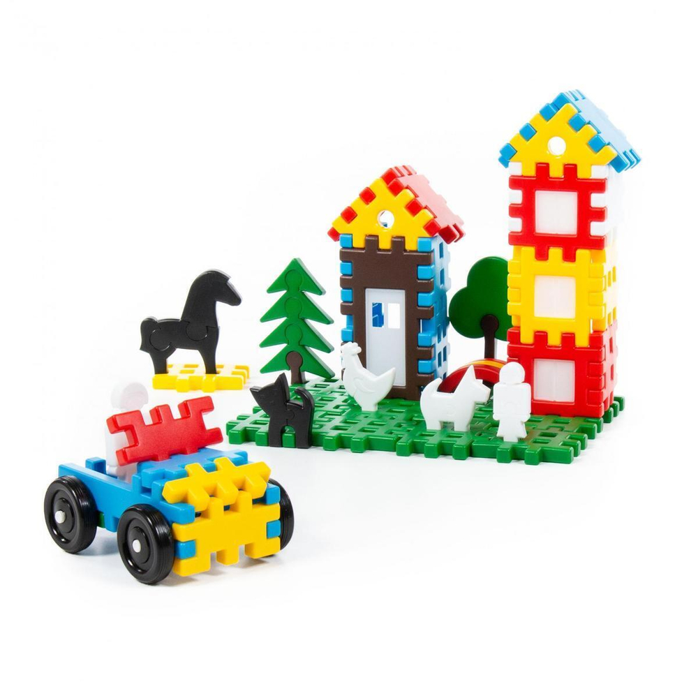 Конструктор Самоделкин-семья 120 эл. мешок (Полесье)