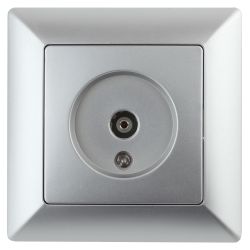 Розетка Intro Solo 4-301-03 TV одиночная, СУ, алюминий | Intro Solo