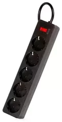 Сетевой фильтр питания 5-розеток 1.8-метра 10А Smartbuy черный