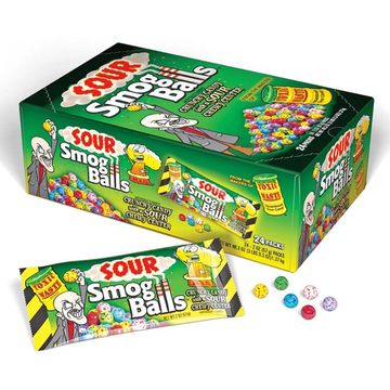 Драже с кислой начинкой Toxic Waste Smog Bolls, 48 г (США)