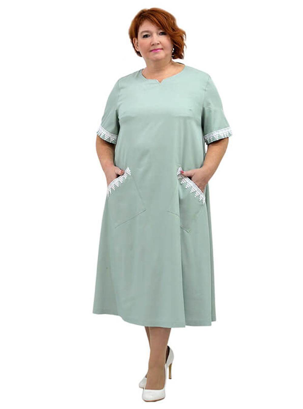 Летнее платье из тенсела Полынь