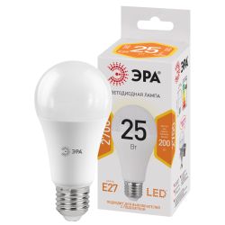 Лампа светодиодная ЭРА STD LED A65-25W-827-E27 25Вт груша теплый белый свет Е27