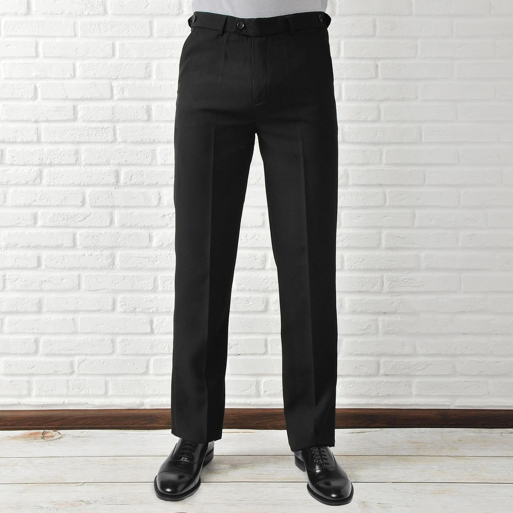 Брюки "Классика", черные, школьные 12 лет, р.160/42 (ВАЙТ КОТТОН)