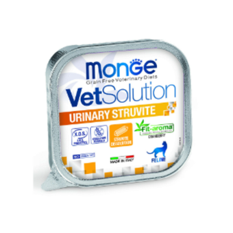Влажный корм диетический Monge VetSolution Cat Urinary Struvite Уринари Струвит для кошек при заболеваниях мочеполовой системы и струвитном течении МКБ 100г - 24 шт