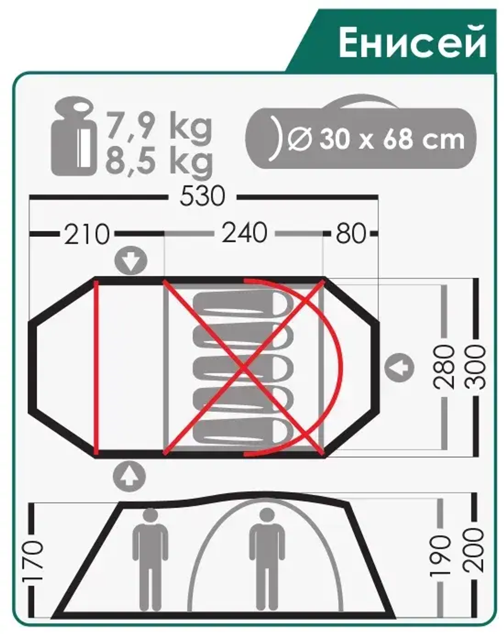 КЕМПИНГОВАЯ ПАЛАТКА NORMAL ЕНИСЕЙ