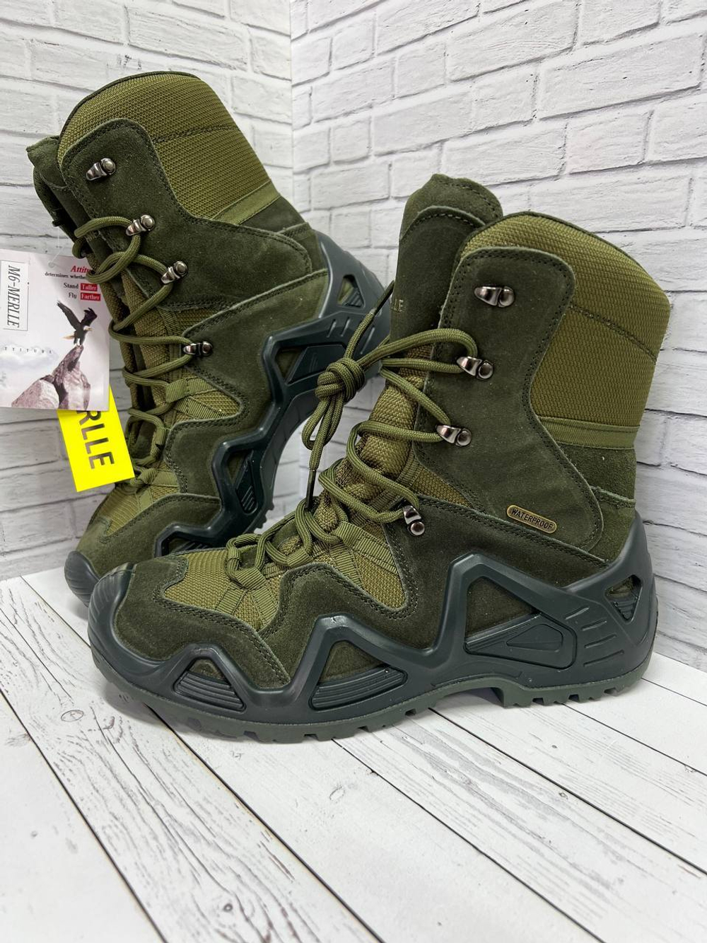 Тактические треккинговые ботинки m6-merlle / высокие / олива