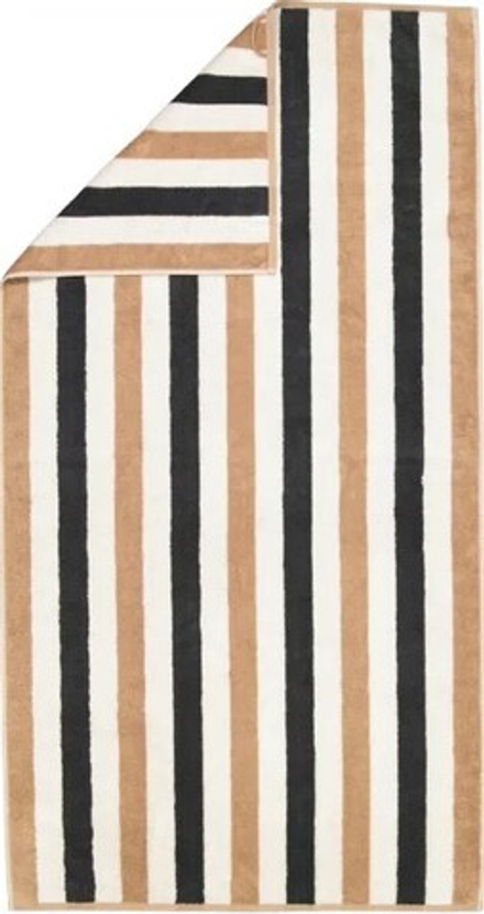 Полотенце 50х100 Cawo 6213 бежевое/черное