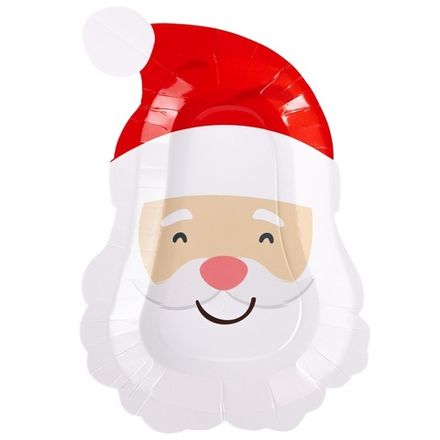 Тарелки "Санта Клаус в колпаке" 23 см