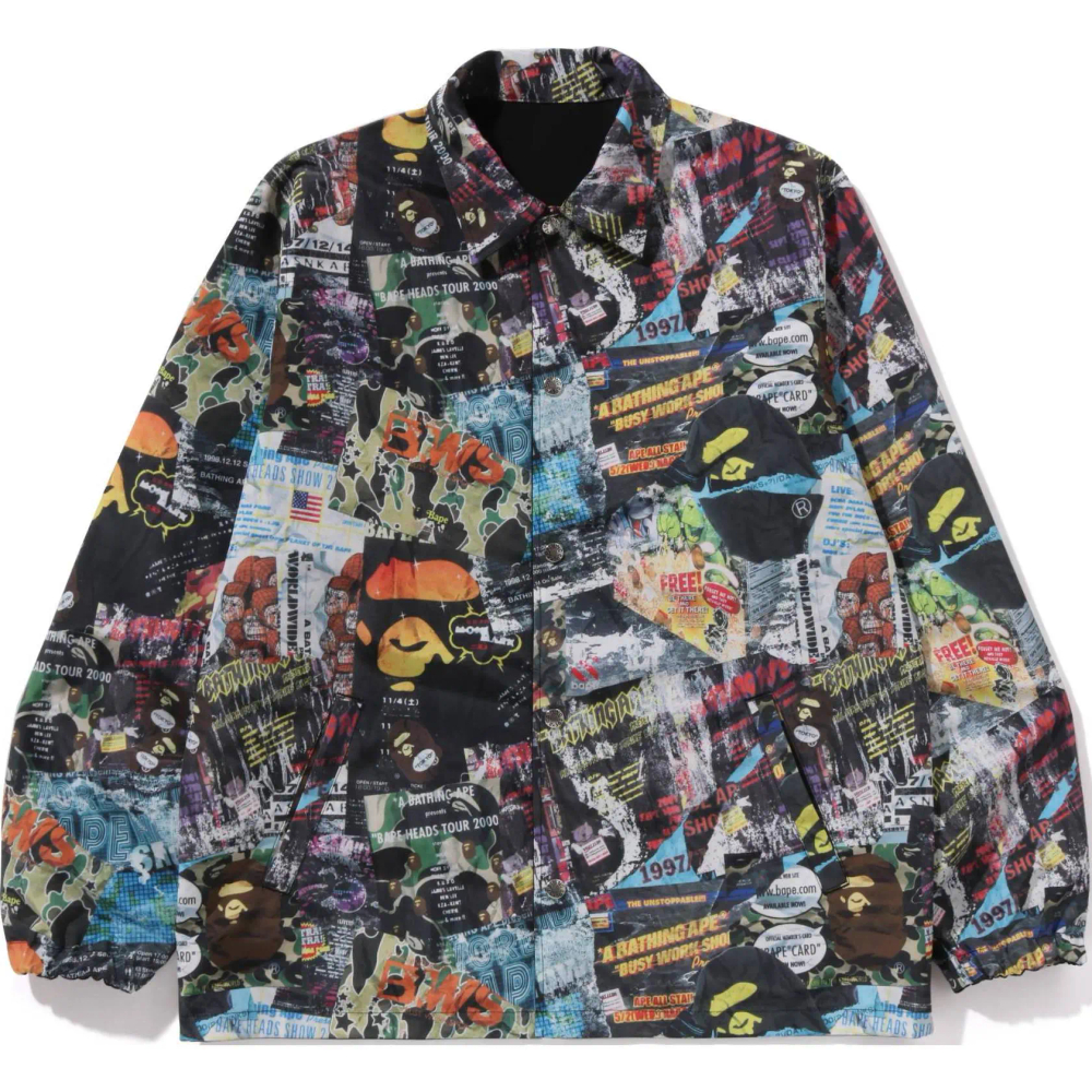 A Bathing Ape Bathing Ape Flyer Pattern Reversible Coach Куртка