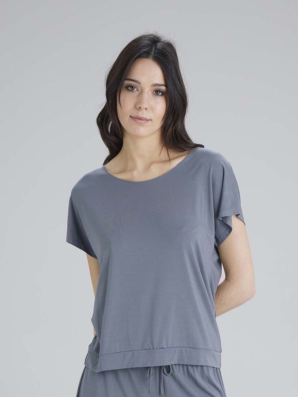 Футболка из вискозы для сна и дома (Размер: L) (Цвет: зеленый)