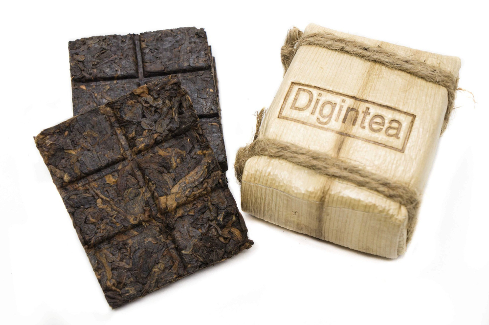 59195 Чай прессованный черный Пуэр Шу "Digintea 4 шт по 24гр", мини плитка 96гр