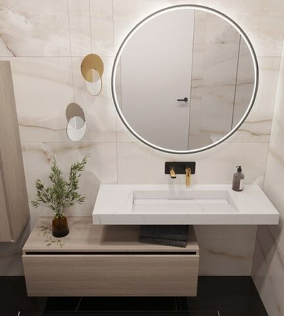 Раковина-столешница 120х45 см Armadi Art FLAT CALACATTA 859-120-CLCT