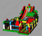 Большая и высокая горка "Змей Горыныч 3" 17*11*9 м