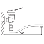 Смеситель для ванны Oute T38 T3823