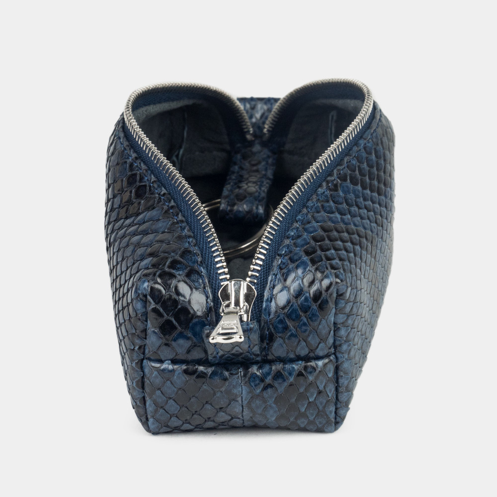 Ключница кожаная Cofre Bisness синего цвета