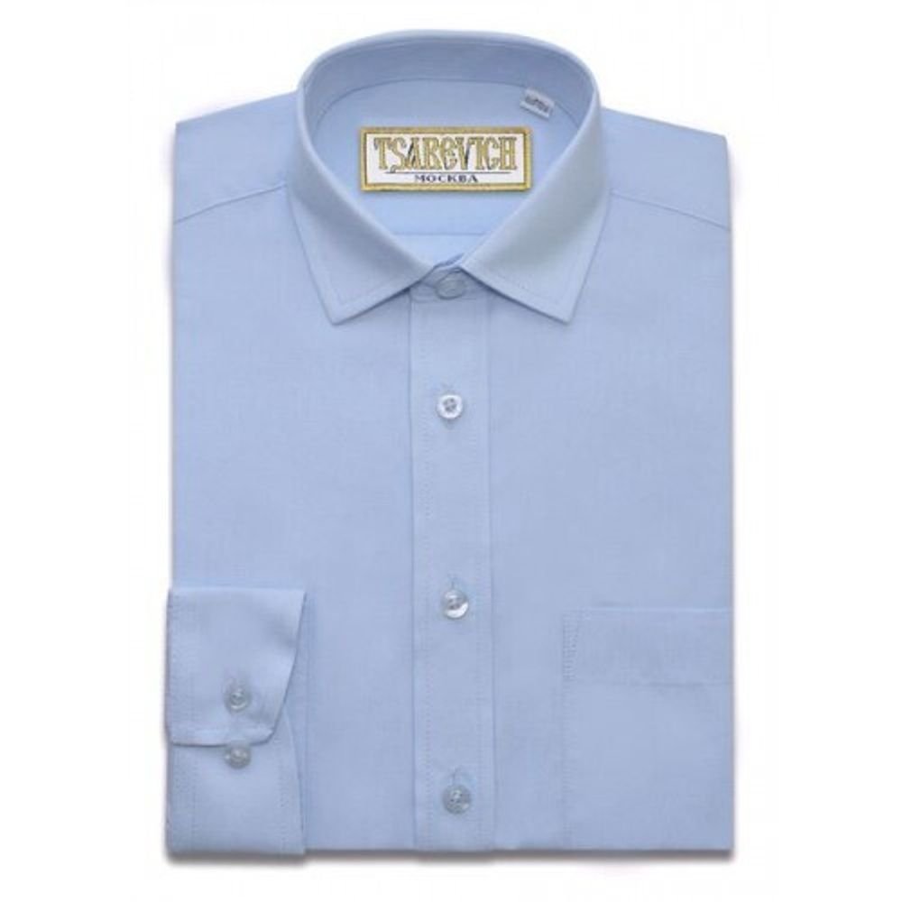 Нежно-голубая классическая рубашка TSAREVICH