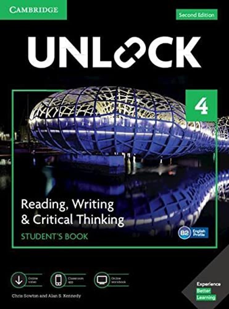 Unlock 2ed Level 4 Reading, Writing, &amp; Critical Thinking Student’s Book, Mob App and Online Workbook Downloadable Video