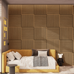 Панель Стеновая Акустическая Comfort (Комфорт), Стандарт, Дуб Сальвадор, 600х600х9 мм