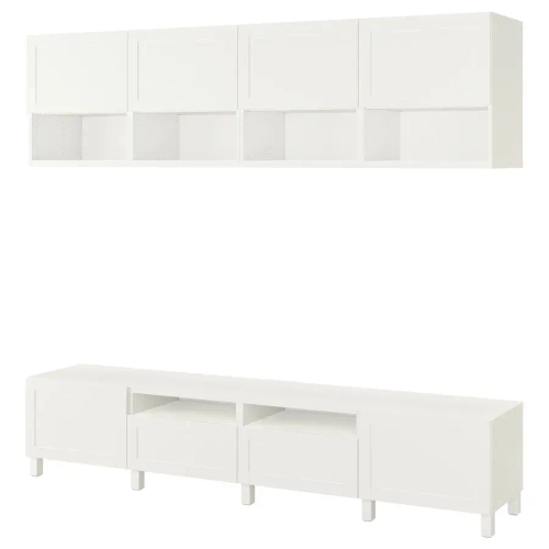 Тумба под ТВ - IKEA BESTÅ/BESTA, 230x42x240см, белый, БЕСТО ИКЕА