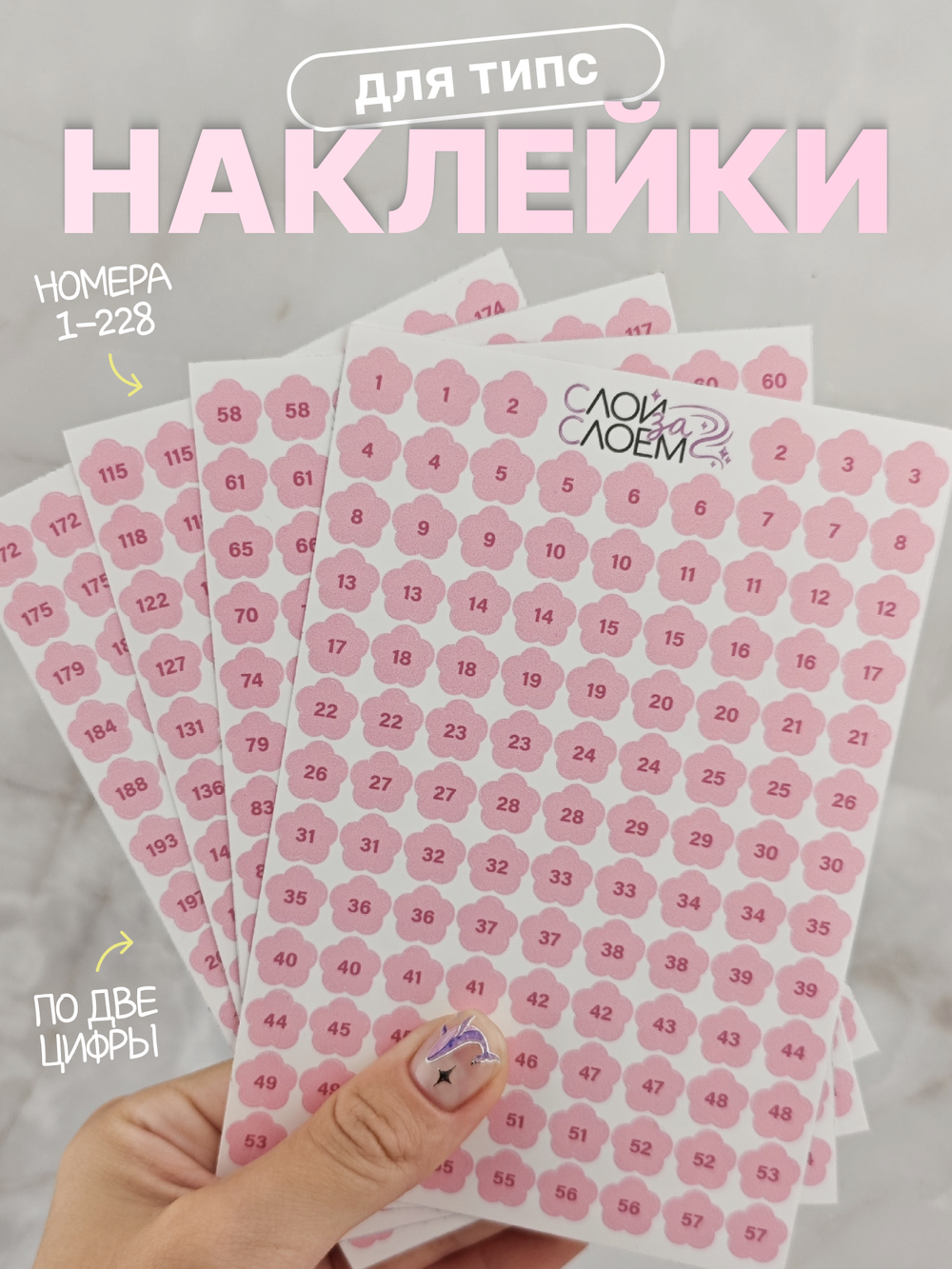 Наклейки 1-228 Ромашки розовые