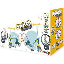 Самокат Smoby2в1, металл, 3 колеса 750612