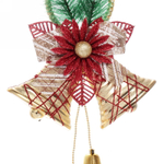 Украшение новогоднее «Звонкие колокольчики» 30*19 см, Золото