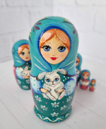 Матрёшка с зайкой 10см 5мест