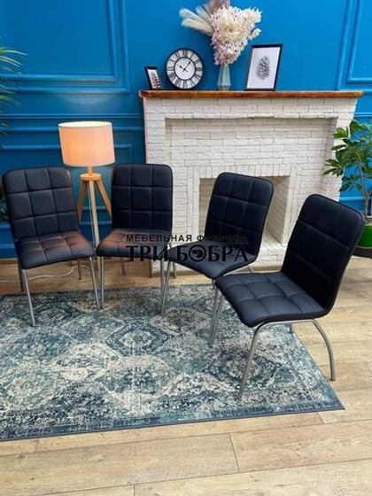 Стул «ЛОРД» черный экокожа