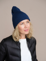 Шапка вязаная-резинка весенняя/осенняя КЭП(Сапфир)