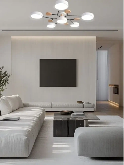 Люстра потолочная светодиодная на кухню,72 Вт,рис. реакционер,регулируемая цветовая температура