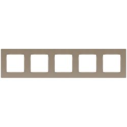 Рамка для розеток и выключателей ЭРА Серия 12 12-5205-04 на 5 постов, Эра Классик, шампань