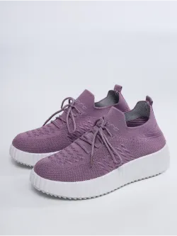 Слипоны на высокой подошве мокасины летние текстильные