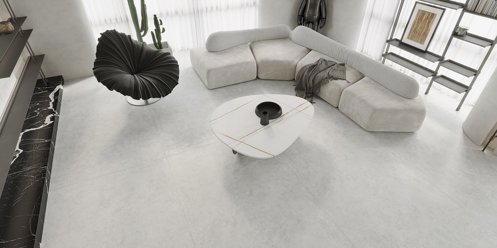 Plain Cement Medium-Grey Matt Спеченный камень 120*270/0.6