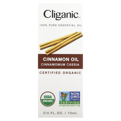 Cliganic, 100% чистое эфирное масло, масло корицы, 10 мл (0,33 жидк. унц.)