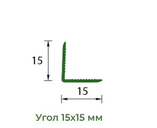 Угол ПВХ "Деконика" 007 Черный 15х15х2700 мм